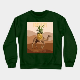 Footsteps of a Stranger in the desert - Dromedary with Pineapple Crewneck Sweatshirt